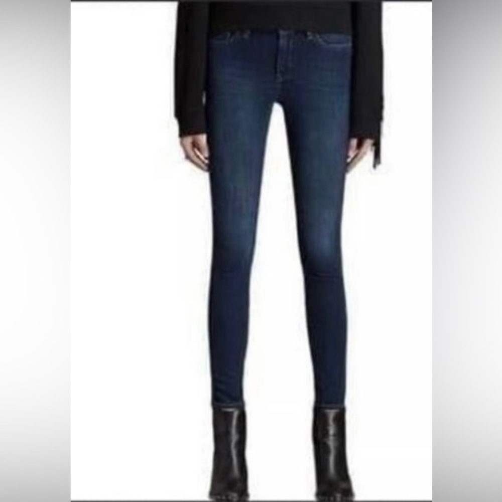 All Saints denim dark wash skinny jeans 25